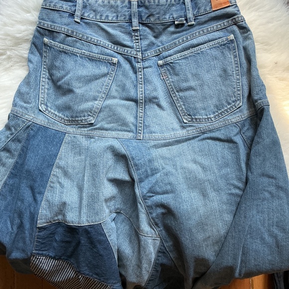 45Rpm.  Rye Mugi Charlotte patchwork.denim skirt. - Picture 6 of 7